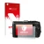 Parte frontal de un envase de producto con el logotipo de la marca upscreen. Al lado se muestra el dispositivo Olympus Stylus 