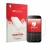 Parte frontal de un envase de producto con el logotipo de la marca upscreen. Al lado se muestra el dispositivo Blackberry Clas