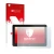 Parte frontal de un envase de producto con el logotipo de la marca upscreen. Al lado se muestra el dispositivo Dell Venue 11 P