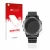 Parte frontal de un envase de producto con el logotipo de la marca upscreen. Al lado se muestra el dispositivo Garmin Fenix 3 