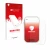 Parte frontal de un envase de producto con el logotipo de la marca upscreen. Al lado se muestra el dispositivo Polar V650 con 