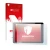 Parte frontal de un envase de producto con el logotipo de la marca upscreen. Al lado se muestra el dispositivo Chuwi Hi12 con 