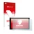 Parte frontal de un envase de producto con el logotipo de la marca upscreen. Al lado se muestra el dispositivo Blaupunkt Endea