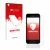 Parte frontal de un envase de producto con el logotipo de la marca upscreen. Al lado se muestra el dispositivo Apple iPhone SE