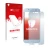 Parte frontal de un envase de producto con el logotipo de la marca upscreen. Al lado se muestra el dispositivo Samsung Galaxy 