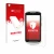 Parte frontal de un envase de producto con el logotipo de la marca upscreen. Al lado se muestra el dispositivo Zebra TC51 con 
