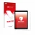Parte frontal de un envase de producto con el logotipo de la marca upscreen. Al lado se muestra el dispositivo Apple iPad Pro 