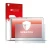 Parte frontal de un envase de producto con el logotipo de la marca upscreen. Al lado se muestra el dispositivo Apple MacBook A