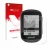 Parte frontal de un envase de producto con el logotipo de la marca upscreen. Al lado se muestra el dispositivo Garmin Edge 130