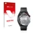 Parte frontal de un envase de producto con el logotipo de la marca upscreen. Al lado se muestra el dispositivo Honor Watch Mag