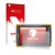 Parte frontal de un envase de producto con el logotipo de la marca upscreen. Al lado se muestra el dispositivo Juniper Systems