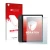 Parte frontal de un envase de producto con el logotipo de la marca upscreen. Al lado se muestra el dispositivo Kobo Forma con 