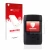 Parte frontal de un envase de producto con el logotipo de la marca upscreen. Al lado se muestra el dispositivo Motorola Adviso
