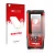 Parte frontal de un envase de producto con el logotipo de la marca upscreen. Al lado se muestra el dispositivo Hilti PD-E con 