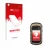 Parte frontal de un envase de producto con el logotipo de la marca upscreen. Al lado se muestra el dispositivo Garmin eTrex 32
