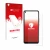 Parte frontal de un envase de producto con el logotipo de la marca upscreen. Al lado se muestra el dispositivo Tecno Spark 5 P