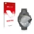 Parte frontal de un envase de producto con el logotipo de la marca upscreen. Al lado se muestra el dispositivo Diesel Chronogr