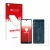 Parte frontal de un envase de producto con el logotipo de la marca upscreen. Al lado se muestra el dispositivo Alcatel 1S 2020
