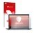 Parte frontal de un envase de producto con el logotipo de la marca upscreen. Al lado se muestra el dispositivo Lenovo ThinkPad