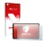 Parte frontal de un envase de producto con el logotipo de la marca upscreen. Al lado se muestra el dispositivo Pritom L8 con s