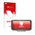 Parte frontal de un envase de producto con el logotipo de la marca upscreen. Al lado se muestra el dispositivo Horwin SK3 con 