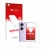 Parte frontal de un envase de producto con el logotipo de la marca upscreen. Al lado se muestra el dispositivo Oppo Find N2 Fl