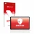 Parte frontal de un envase de producto con el logotipo de la marca upscreen. Al lado se muestra el dispositivo Blackview Tab 7