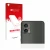 Parte frontal de un envase de producto con el logotipo de la marca upscreen. Al lado se muestra el dispositivo Motorola Edge 3
