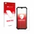 Parte frontal de un envase de producto con el logotipo de la marca upscreen. Al lado se muestra el dispositivo Oukitel WP26 co