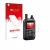 Parte frontal de un envase de producto con el logotipo de la marca upscreen. Al lado se muestra el dispositivo Icom ID-50E con