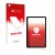 Parte frontal de un envase de producto con el logotipo de la marca upscreen. Al lado se muestra el dispositivo Doogee T20s con