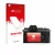 Parte frontal de un envase de producto con el logotipo de la marca upscreen. Al lado se muestra el dispositivo Fujifilm X-S20 