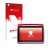 Parte frontal de un envase de producto con el logotipo de la marca upscreen. Al lado se muestra el dispositivo medDV NIDApad c