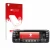 Parte frontal de un envase de producto con el logotipo de la marca upscreen. Al lado se muestra el dispositivo Icom IC-2730E c
