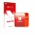 Parte frontal de un envase de producto con el logotipo de la marca upscreen. Al lado se muestra el dispositivo rabbit r1 con s