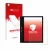 Parte frontal de un envase de producto con el logotipo de la marca upscreen. Al lado se muestra el dispositivo Bigme B751C con