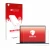 Parte frontal de un envase de producto con el logotipo de la marca upscreen. Al lado se muestra el dispositivo ASUS ZenBook 14