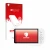 Parte frontal de un envase de producto con el logotipo de la marca upscreen. Al lado se muestra el dispositivo GHB ABM720 con 