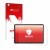 Parte frontal de un envase de producto con el logotipo de la marca upscreen. Al lado se muestra el dispositivo Huawei MatePad 