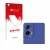 Parte frontal de un envase de producto con el logotipo de la marca upscreen. Al lado se muestra el dispositivo Motorola Moto G