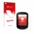 Parte frontal de un envase de producto con el logotipo de la marca upscreen. Al lado se muestra el dispositivo Garmin Edge 840