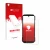 Parte frontal de un envase de producto con el logotipo de la marca upscreen. Al lado se muestra el dispositivo Doogee S118 Pro