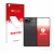Parte frontal de un envase de producto con el logotipo de la marca upscreen. Al lado se muestra el dispositivo ASUS ZenFone 12