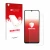Parte frontal de un envase de producto con el logotipo de la marca upscreen. Al lado se muestra el dispositivo Samsung Galaxy 