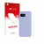 Parte frontal de un envase de producto con el logotipo de la marca upscreen. Al lado se muestra el dispositivo Google Pixel 9a