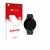 Parte frontal de un envase de producto con el logotipo de la marca upscreen. Al lado se muestra el dispositivo Levowatch EDGY 