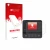 Parte frontal de un envase de producto con el logotipo de la marca upscreen. Al lado se muestra el dispositivo ISDT K2Zip con 