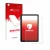Parte frontal de un envase de producto con el logotipo de la marca upscreen. Al lado se muestra el dispositivo Blackview Tab 2