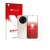 Parte frontal de un envase de producto con el logotipo de la marca upscreen. Al lado se muestra el dispositivo Honor Magic 8 (