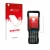 Parte frontal de un envase de producto con el logotipo de la marca upscreen. Al lado se muestra el dispositivo Unitech HT730 c